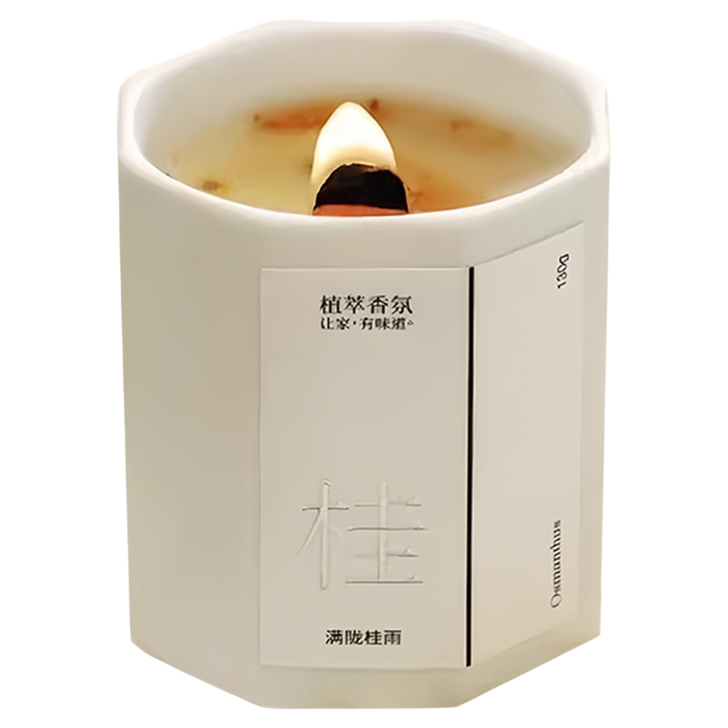 桂花香薰蜡烛卧室家用房间持久熏香女生小众高级礼物伴手精油香氛