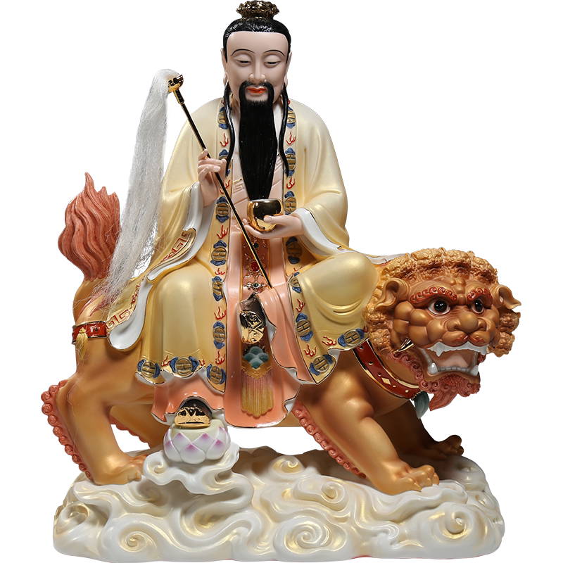 锵锵陶瓷彩绘救苦太乙天尊神像