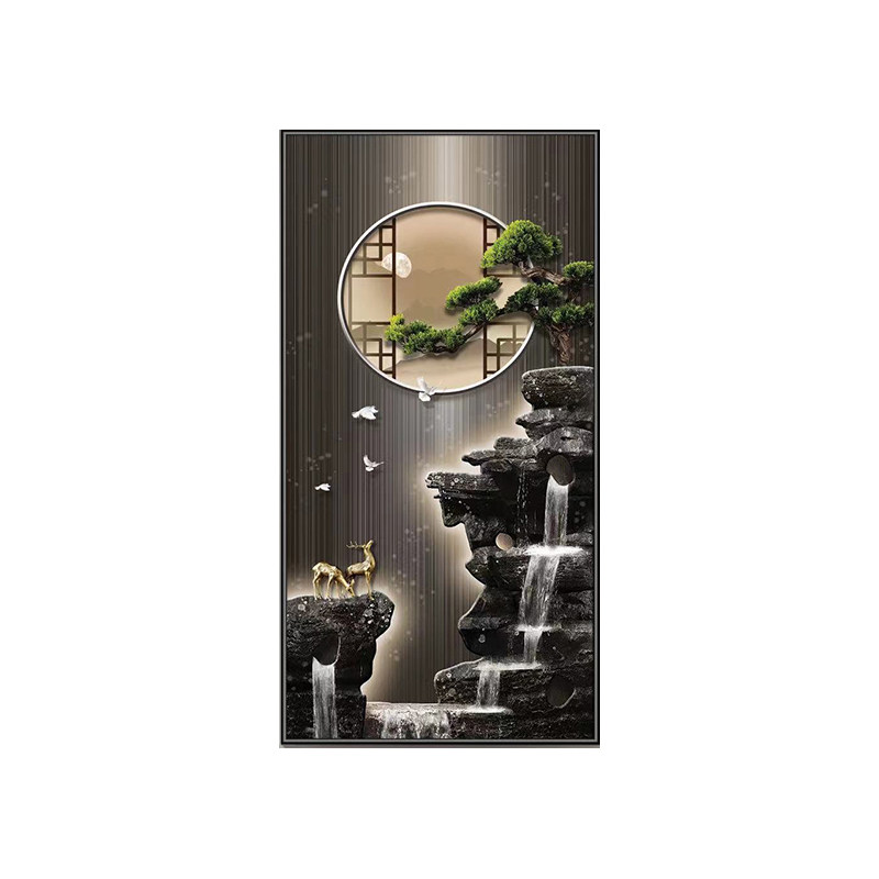 玄关贴画3d立体装饰自粘画简约现代客厅走廊壁画过道进门贴纸贴画
