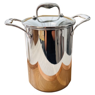 18/10不锈钢加高油炸果芦笋锅304不锈钢 小煲汤锅 煮玉米锅深炖锅