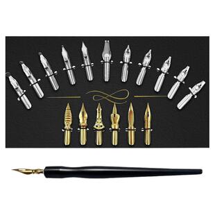 蘸水笔套装菲比羽墨ES点尖新手实用漫画圆花体练字英文书法钢笔