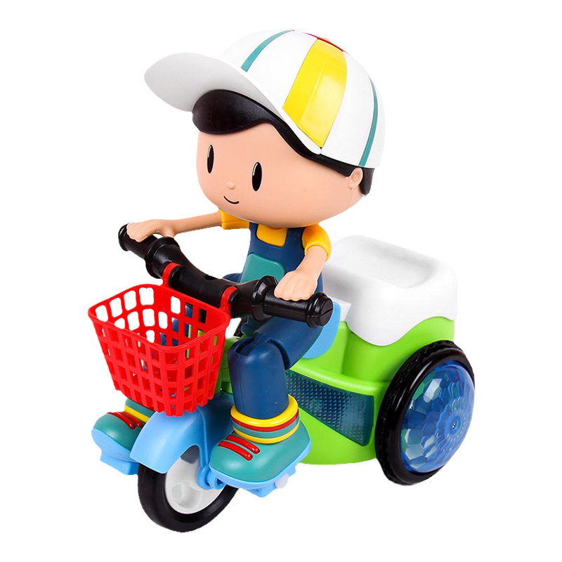 抖音同款特技三輪車旋轉(zhuǎn)電動玩具男女孩寶寶1-3歲聲光音樂跳舞車