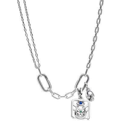 潘多拉轻奢简约项链套装蝴蝶罗盘