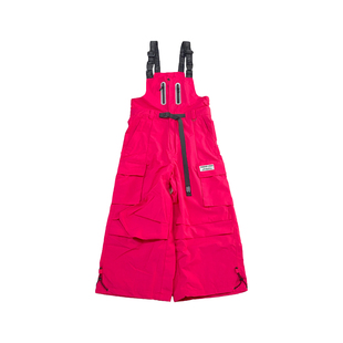 Johnsnow单板滑雪裤连体背带裤嘻哈黑色宽松防水防寒保暖冬季新款