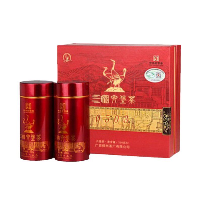 三鹤六堡茶0503特级礼盒装散茶2011年陈400g黑茶梧州实体正品直发