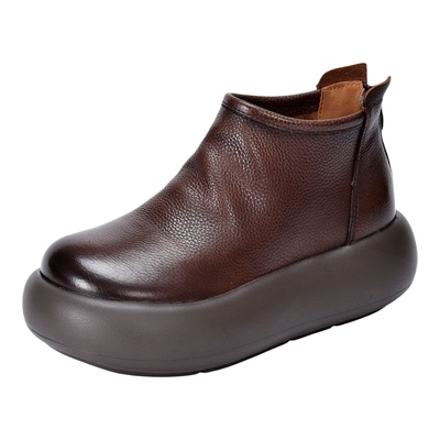 四起哥秋冬新款全头层牛皮靴