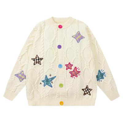 宽松常规毛线圆领潮流长袖