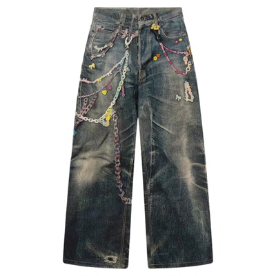 【良心平替】3D数码印花牛仔裤