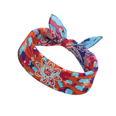 炫彩扎染街头蹦迪diy腰果花方巾