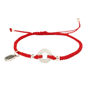 宫里上新红绳手链女款和田玉平安扣手绳男情侣款生日本命年礼物