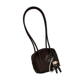 【公子雯】 百搭调性 极简小众波士顿包手提单肩小方包长柄腋下包