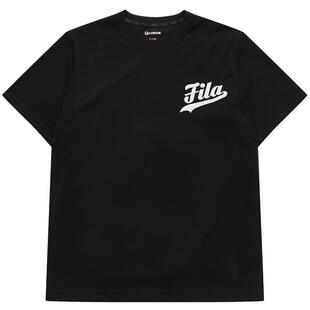 FILA FUSION斐乐潮牌男短袖T恤2023秋季时尚休闲印花运动上衣