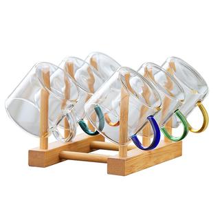 梵师耐高温玻璃小茶杯彩把品茗杯功夫茶具加厚耐热玻璃品茶杯茶碗