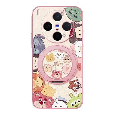 适用vivox300手机壳x200s新款x100ulart磁吸支架全包x90pro+防摔x80硅胶x100pro卡通mini软s30动物家族女款