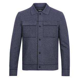 【加厚弹力针织】callisto卡利斯特冬季男士大衣保暖外套条纹提花