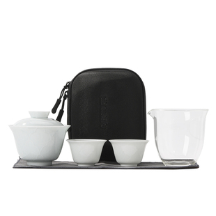 景德镇官方陶瓷三才盖碗影青浮雕泡茶家用功夫茶具套装茶具礼盒