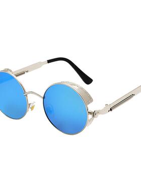 墨镜复古风近视彩膜度数太阳眼镜