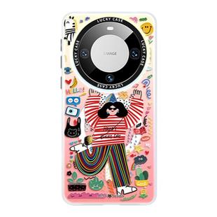 MASFEIL × 抓住快乐联名适用华为Mate80Promax手机壳mate60/70新款Pura80磁吸支架保护套30女P60全包防摔P70