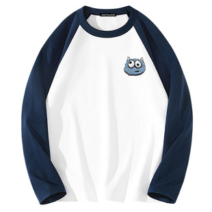 真维斯长袖t恤男青少年2025新款秋季纯棉初中生学生春秋季打底衫