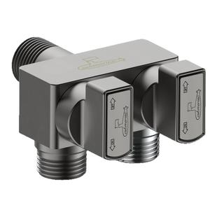 潜水艇球阀一进二出双出水接头46一分二止水三通龙头洗衣机水龙头