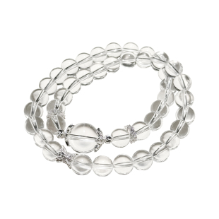 方糖家 天然白水晶双圈叠戴情绪稳定手串清冷手链女生小众精致