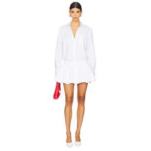 虞兮西同款Lovers and Friends 衬衫长袖裙子辣妹风短裙REVOLVE