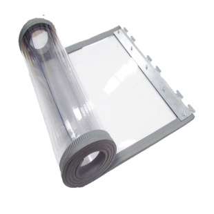 新款空调门帘平移折叠滑动防风挡风隔断帘磁吸自吸防寒门帘透明pv