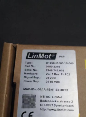 议价LINMOT伺服驱动器   C1250-IP-XC-1S-000 0150-2346 2346.747