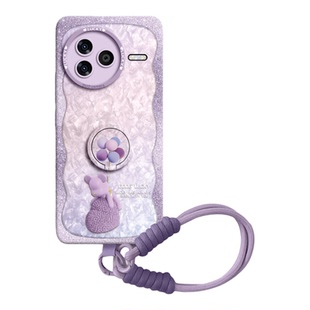 适用红米K80手机壳K70pro保护套Redmi的新款K60外壳K40后至尊版女pr0硅胶E带挂绳+十带挂绳指环支架气球小熊