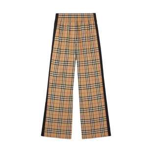 【24期免息】BURBERRY 女装 格纹棉质长裤 多色
