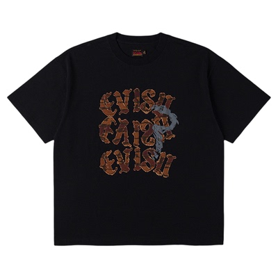 EVISU福神男士商标贴布短袖T恤