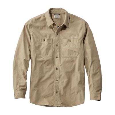 L.L.Bean宾恩男士衬衫长袖纯棉工装帆布衬衣休闲舒适美式男装春秋