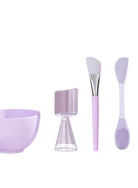 面膜碗和刷子硅胶面膜碗套装diy面膜刷子调涂工具面膜棒勺2件套