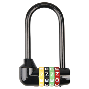 可调节长度伸缩锁柜子加长密码锁防盗头盔锁电动车筐密码锁栏杆锁