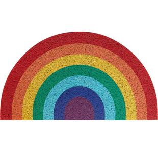 【入户】认真吸尘防污丝圈地垫 玄关可裁剪脚垫 彩虹缤纷假日心情