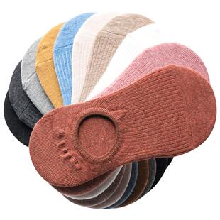 白色袜子女短袜浅口船袜春秋夏季薄款透气隐形硅胶防滑不掉跟袜底