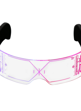 七彩科幻发光眼镜韩版个性时尚