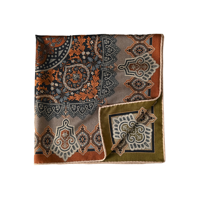 真丝羊毛丝巾女款2025新款系脖高级感羊绒小方巾围巾薄护颈老钱风