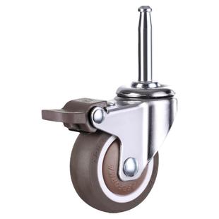 铁架管子铁艺婴儿床静音轮子置物架滑轮插杆式钢管圆管万向轮配件