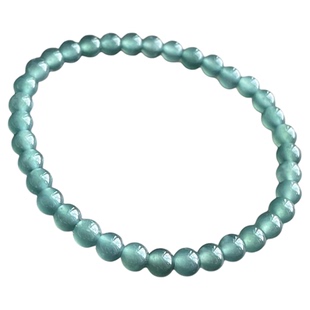 天然A货翡翠手串冰种透亮冰蓝绿色水润珠串玉石小米珠子圆珠手链