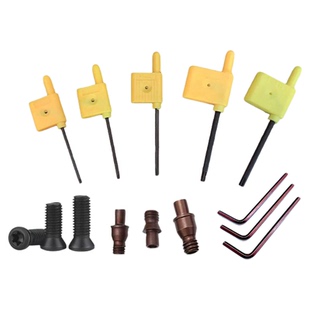 数控刀杆螺丝压板销钉双头螺丝梅花旗形扳手内六角T6 T10T15T20L2