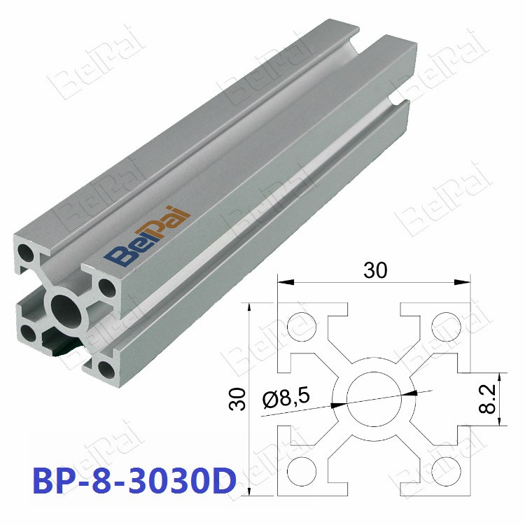 贝派工业铝型材3030欧流水线框架管型材支架标护栏工作台铝合金方