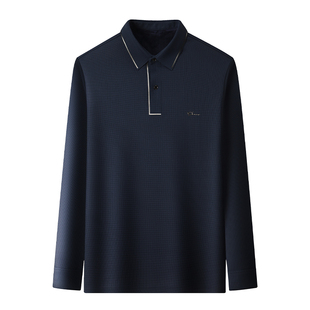 罗蒙加绒加厚polo长袖t恤男士秋冬季商务休闲亲肤保暖上衣打底衫