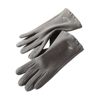 保暖手套女士秋冬天德绒薄款触屏公室开车户外运动骑行防风防寒用