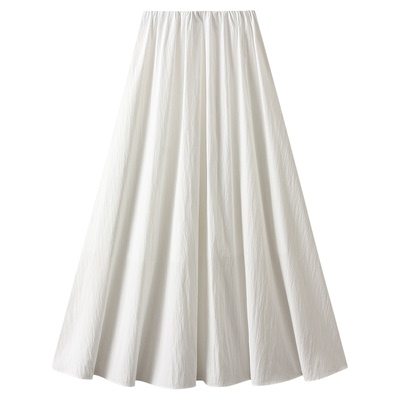 2079-慵懒风天丝a字半身裙