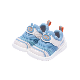 巴布豆男童童鞋冬季新款宝宝学步鞋防滑儿童毛毛虫机能鞋婴儿鞋子