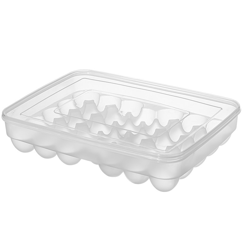 大容量鸡蛋盒34格立式鸡蛋冷藏盒家用蛋类保鲜盒鸡卵盒带盖.4195