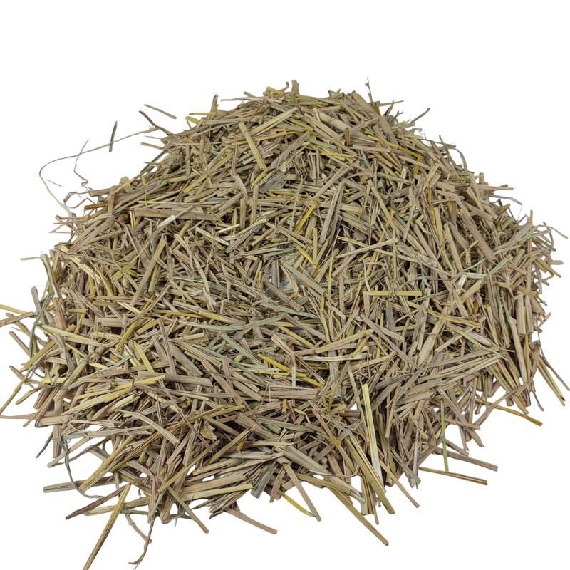 碎大米稻草段铺设造景菜园覆盖