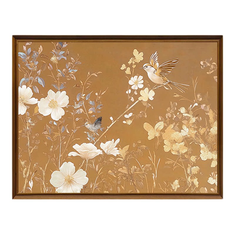 中古风绘油画客厅玄关餐厅装饰画