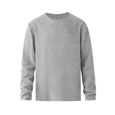 MRCYC韩系老钱风圆领长袖T恤男